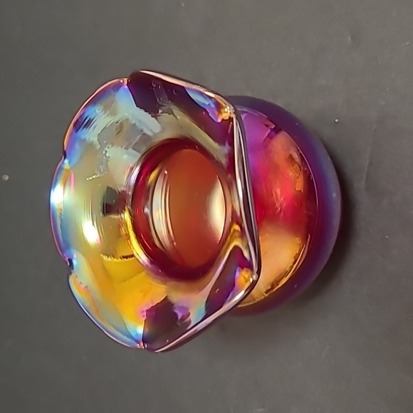 Vintage Iridescent Art Glass Toothpick Holder - Picture 6 of 16